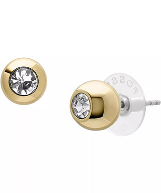 Fossil Orecchini A Bottone Bright Baubles Placcati Oro Con Zirconi Ja7251710