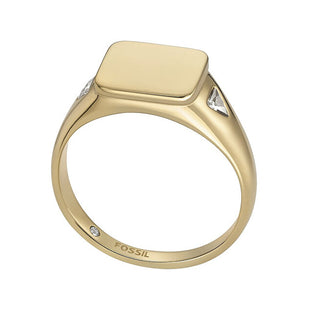 Fossil Anello Da Donna In Acciaio Placcato Oro Ellis Jf04791710 - Circuito: 57 Mm