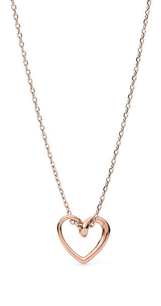 Fossil Collana A Cuore Placcata Oro Sawyer Jof00620791 (Catena, Pendente)