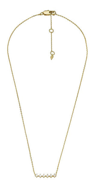 Fossil Collana Placcata Oro Con Zirconi Nocciola Joa00811710