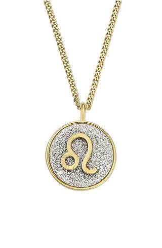 Fossil Collana Con Il Segno Del Leone Placcata In Oro Joa00950710