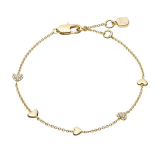 Fossil Gold-plated Bracciale with hearts Sutton JA7299710