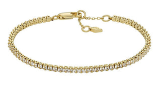 Fossil Gold-Plated Tennis Bracelet With Crystals Ellis Ja7214710 