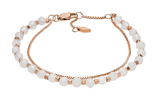 Fossil Bellissimo Bracciale Doppio In Bronzo Con Perline Jf04444791