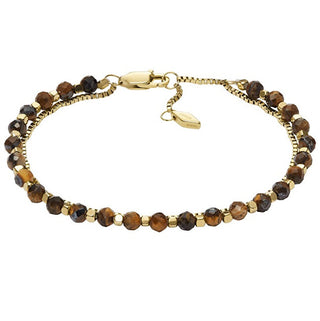 Fossil Bellissimo Bracciale Doppio Placcato Oro Con Perline Jf04683710
