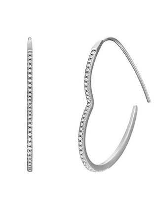 Fossil Orecchini A Forma Di Cuore Con Cristalli Ja7231040