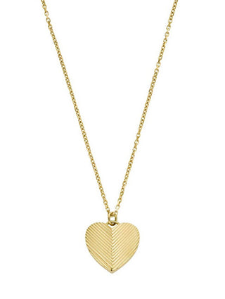 Fossil Splendida Collana Harlow Con Cuore Placcato Oro Jf04652710