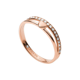 Fossil Romantic bronze Anello with crystals Sutton JF03460791 - Circuit: 54 mm