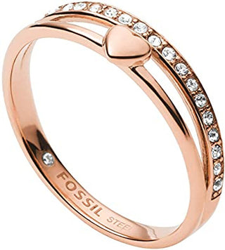 Fossil Anello Romantico In Bronzo Con Cristalli Jf03460791 - Circuito: 49 Mm