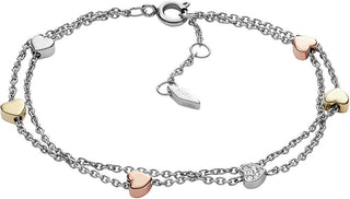Fossil Bracciale Romantico Con Cuori Jf02854998