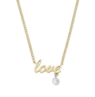 Fossil Collar Romántico Chapado en Oro Love Jf04363998 