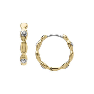 Fossil Orecchini A Cerchio Placcati In Oro Abbinati Evil Eye Jf04795710