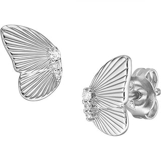 Fossil Orecchini A Farfalla In Argento Coordinati Con Cristalli Jfs00621040