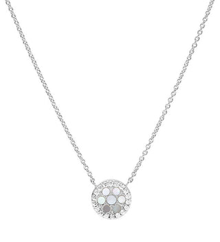 Fossil Collana In Argento Con Cristalli E Madreperla Jfs00520040