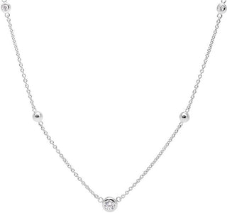 Fossil Collana In Argento Con Cristalli Jfs00453040