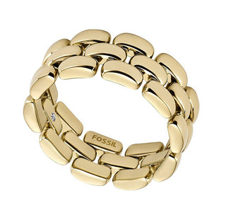 Fossil Stylish women´s Anello made of gold-plated steel Arden JF04785710 - Circuit: 57 mm