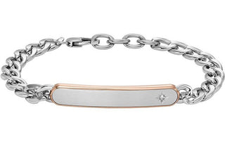 Fossil Elegante Pulsera bicolor de acero para hombre Jf04395998 