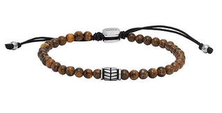 Fossil Elegante Bracciale Da Uomo Con Perline E Occhio Di Tigre Jf04413040
