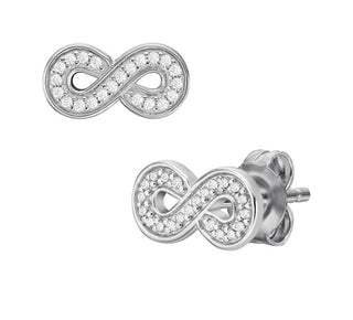 Fossil Orecchini Infinity In Argento Scintillante Jfs00634040