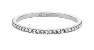 Fossil Anello In Acciaio Scintillante Ellis Pavé Jf04687040 - Circuito: 52 Mm