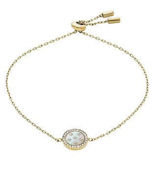 Fossil Splendido Bracciale Placcato Oro Con Madreperla E Cristalli Jf04866710