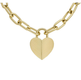 Fossil Collana Distintiva Placcata Oro Heart Harlow Jf04656710