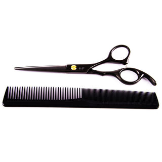 Fox Black Rose Black Hairdressing Scissors Set 6.0" with Accessories