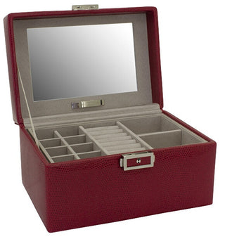 Friedrich lederwaren Timeless red jewelry box Milano 20142-4
