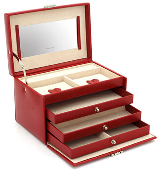 Friedrich lederwaren Jewel box red / beige Jolie 23255-40