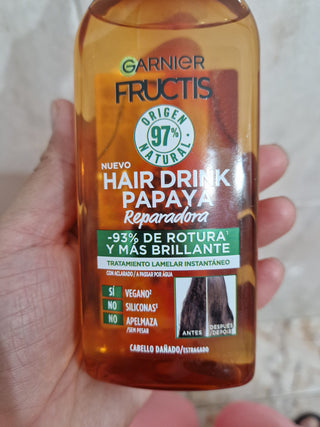 Garnier Fructis Hair Drink Papaya Reparerende Behandling 200ml — Hårbehandling