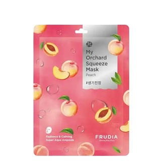Frudia My Orchard Squeeze Mask, Pesca, Calmante, Maschera in tessuto, Per il viso, 21 ml