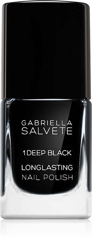 Gabriella salvete Long Lasting Nail Polish (Nail Polish) 11ml - Shade: 1 Deep Black