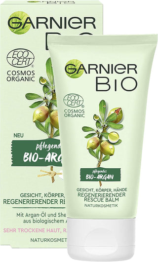 Garnier Bio - Argan Nutriente, Olio di Argan, Balsamo Corpo, Viso, Corpo, Mani, 50 ml