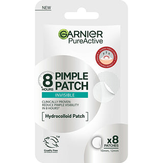 Garnier Hydrocolloid invisible patches con BHA per skin imperfections Pure Active (Pimple Patch) 8 pcs