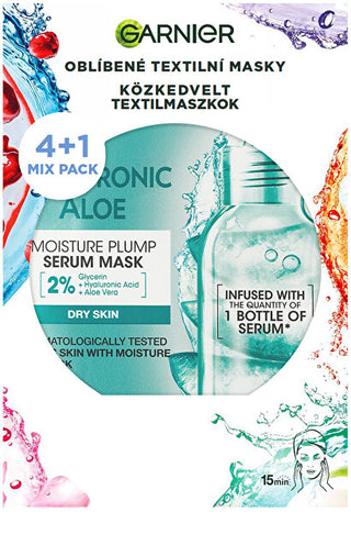 Garnier Set of fabric maschera visos Party Mix 4+1 pcs