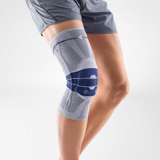 Bauerfeind GenuTrain Comfort Knee Brace Silicone Edge Size 7 Titanium
