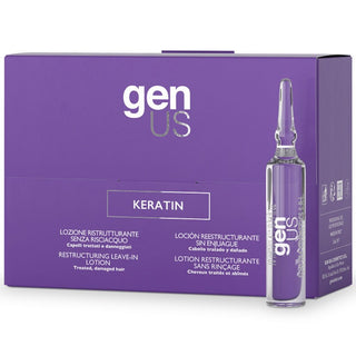Genus Lozione Ristrutturante alla Cheratina Senza Risciacquo 12 x 10 ml — Lozione Capelli