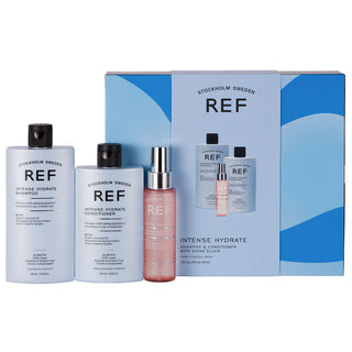 Set de regalo Ref. Estocolmo: Champú Hidratación Intensa 285 ml + Acondicionador Capilar 245 ml + Sérum Capilar Suavizante Elixir de Brillo 80 ml