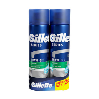 Gillette Set regalo of shaving gels per pelle sensibile 2 x 200 ml