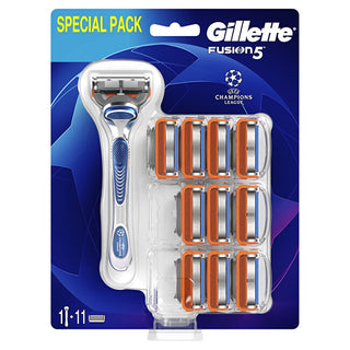 Gillette Fusion Manual shaver + 11 heads