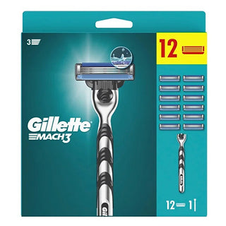 Gillette Mach3 Reg shaver + 12 heads
