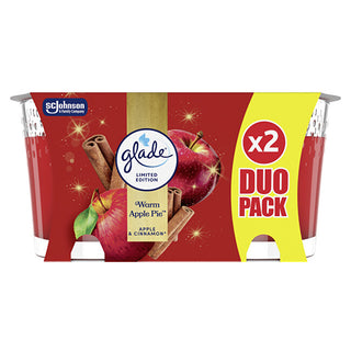 Glade Warm Apple Pie Scented Candle Set 2 x 112 g