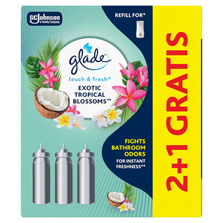 Glade Touch & Fresh Exotic Tropical Blossoms 2+1 Air Freshener Ricarica Set