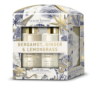 The Luxury Bathing Company Set Regalo Per La Cura Del Bagno Al Bergamotto, Zenzero E Citronella, 3 Pezzi