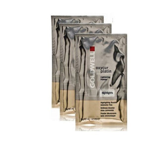 Trio Set Goldwell Oxycur Platin Oxidizing Powder Hair Bleaching 3 pieces 30 g