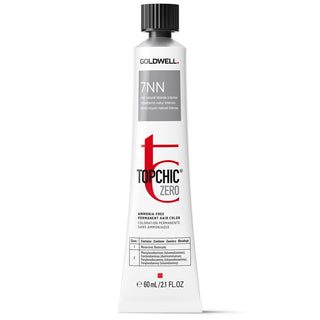Goldwell TopChic Zero, Tintura Per Capelli Permanente Senza Ammoniaca, 7NN Medio Biondo Naturale Intenso, 60 ml