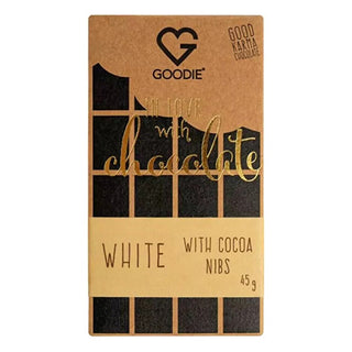 Goodie Chocolate - White con cocoa nibs 45 g