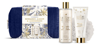 The Luxury Bathing Company Set Regalo Per La Cura Del Corpo In Una Trousse Da Trucco Bergamotto, Zenzero E Citronella 3 Pezzi