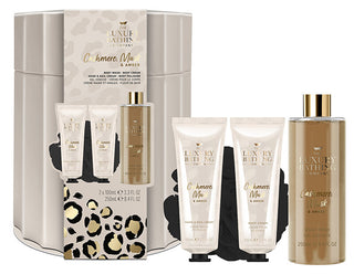 The Luxury Bathing Company Set Regalo Per La Cura Del Corpo In Cashmere, Muschio E Ambra In Latta, 4 Pezzi