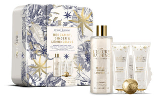 The Luxury Bathing Company Set Regalo Per La Cura Del Corpo In Scatola Di Latta Bergamotto, Zenzero E Citronella 5 Pezzi